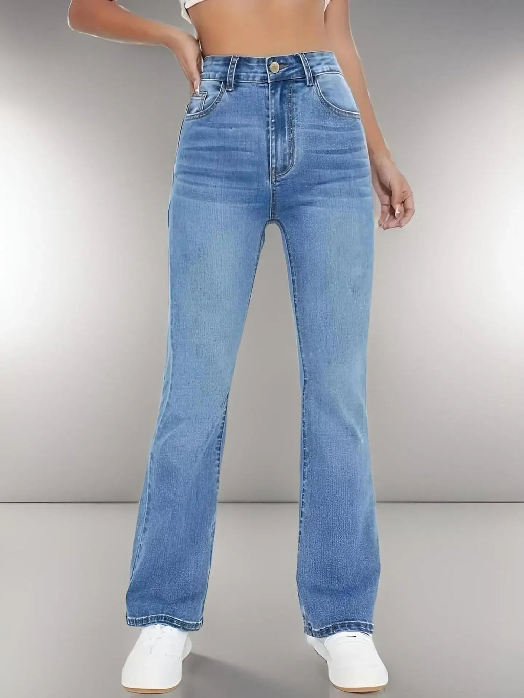 New women's hot jeans slimming European and American style casual versatile high waist washed Denim trousers for women - Beauty