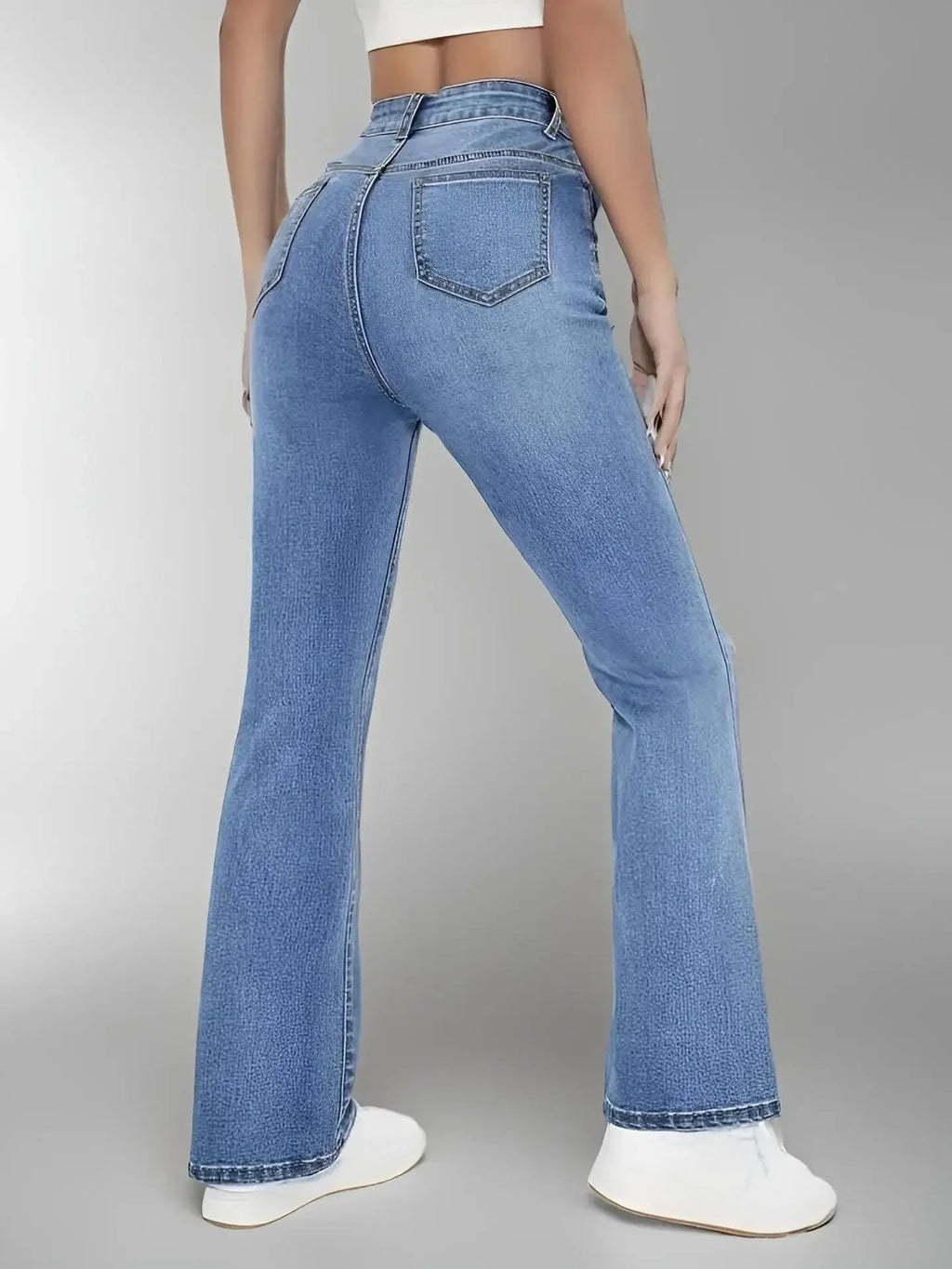 New women's hot jeans slimming European and American style casual versatile high waist washed Denim trousers for women - Beauty