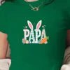 PAPA Women's Y2K Slim Fit Fashion Short T-Shirt with Print Knitted Fabric - Beauty
