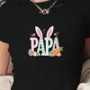 PAPA Women's Y2K Slim Fit Fashion Short T-Shirt with Print Knitted Fabric - Beauty
