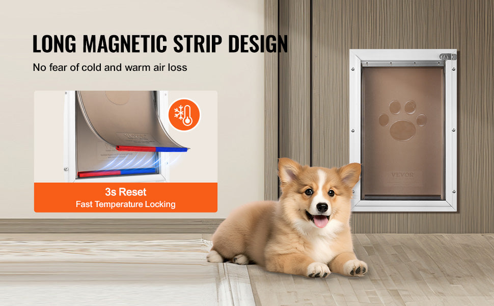 SucceBuy Pet Door Replacement Flap Compatible Flap Pet Doors Magnetic Strip Weather-proof Thickened PVC Replacement Flap