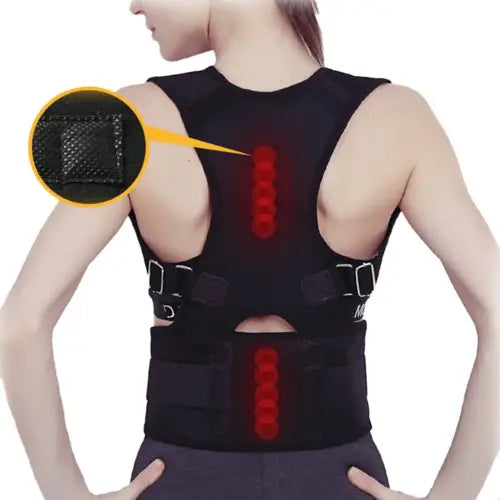 Posture Corrector Support Magnetic Back Shoulder Brace Belt Band For - Beauty