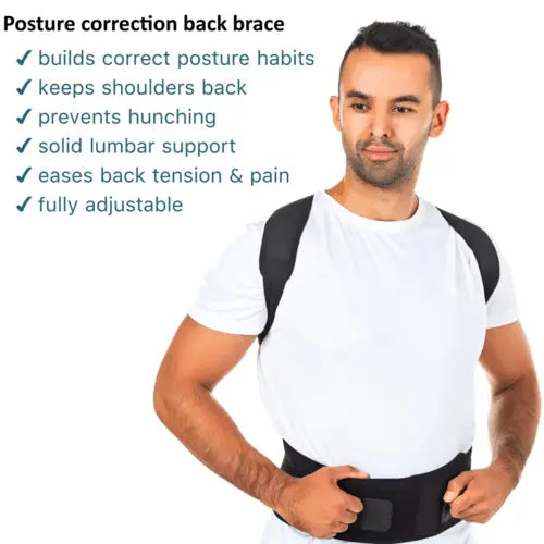 Posture Corrector Support Magnetic Back Shoulder Brace Belt Band For - Beauty