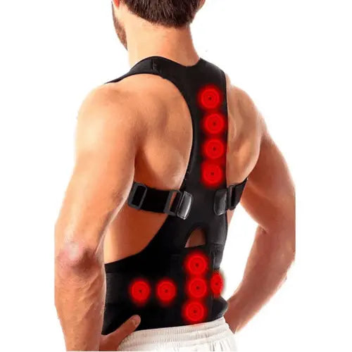Posture Corrector Support Magnetic Back Shoulder Brace Belt Band For - Beauty