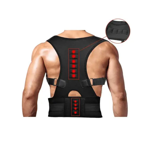 Posture Corrector Support Magnetic Back Shoulder Brace Belt Band For - Beauty