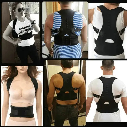 Posture Corrector Support Magnetic Back Shoulder Brace Belt Band For - Beauty