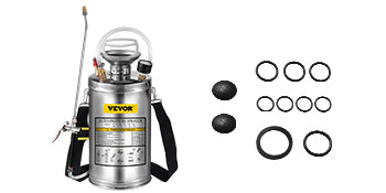 SucceBuy 4-12L Hand Powered Sprayer Stainless Steel Watering Spraying Sprinkling Atomizer Pump Home Ground Garden Cleaning Sprayer