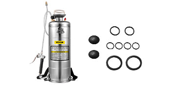 SucceBuy 4-12L Hand Powered Sprayer Stainless Steel Watering Spraying Sprinkling Atomizer Pump Home Ground Garden Cleaning Sprayer