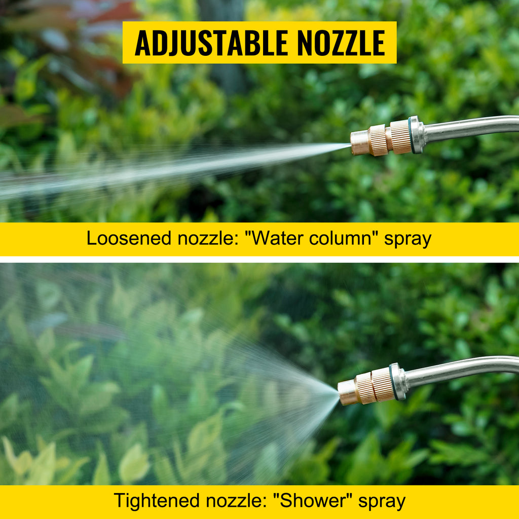 SucceBuy 4-12L Hand Powered Sprayer Stainless Steel Watering Spraying Sprinkling Atomizer Pump Home Ground Garden Cleaning Sprayer