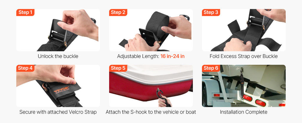 SucceBuy 2pcs 2/4ft Retractable Ratchet Straps with S Hooks 2in Cargo Ratchet Tie Down Luggage Belt Strap for Trailers Vehicles