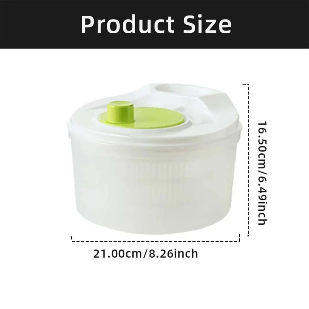 Salad Spinner Lettuce Greens Washer Dryer Drainer Crisper Strainer for Washing Drying Leafy Vegetables Kitchen Tools - Beauty