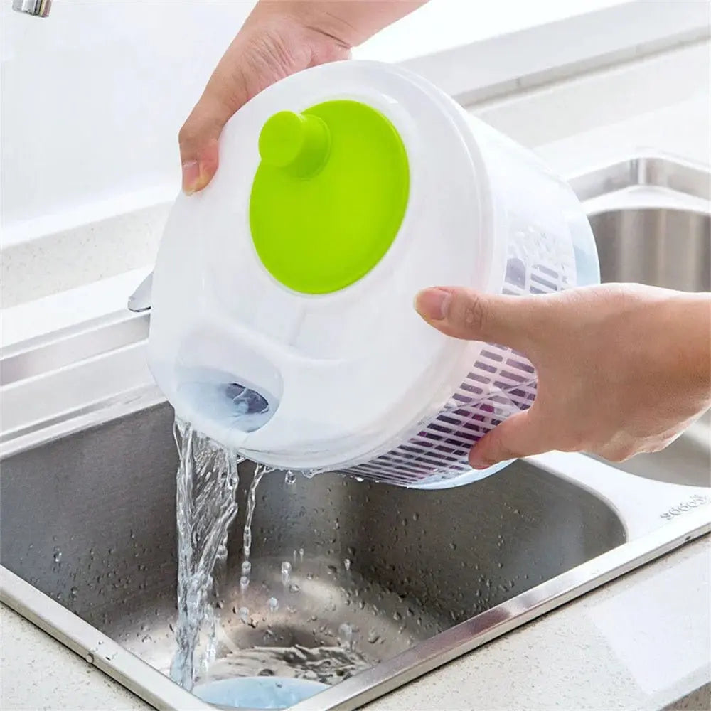 Salad Spinner Lettuce Greens Washer Dryer Drainer Crisper Strainer for Washing Drying Leafy Vegetables Kitchen Tools - Beauty