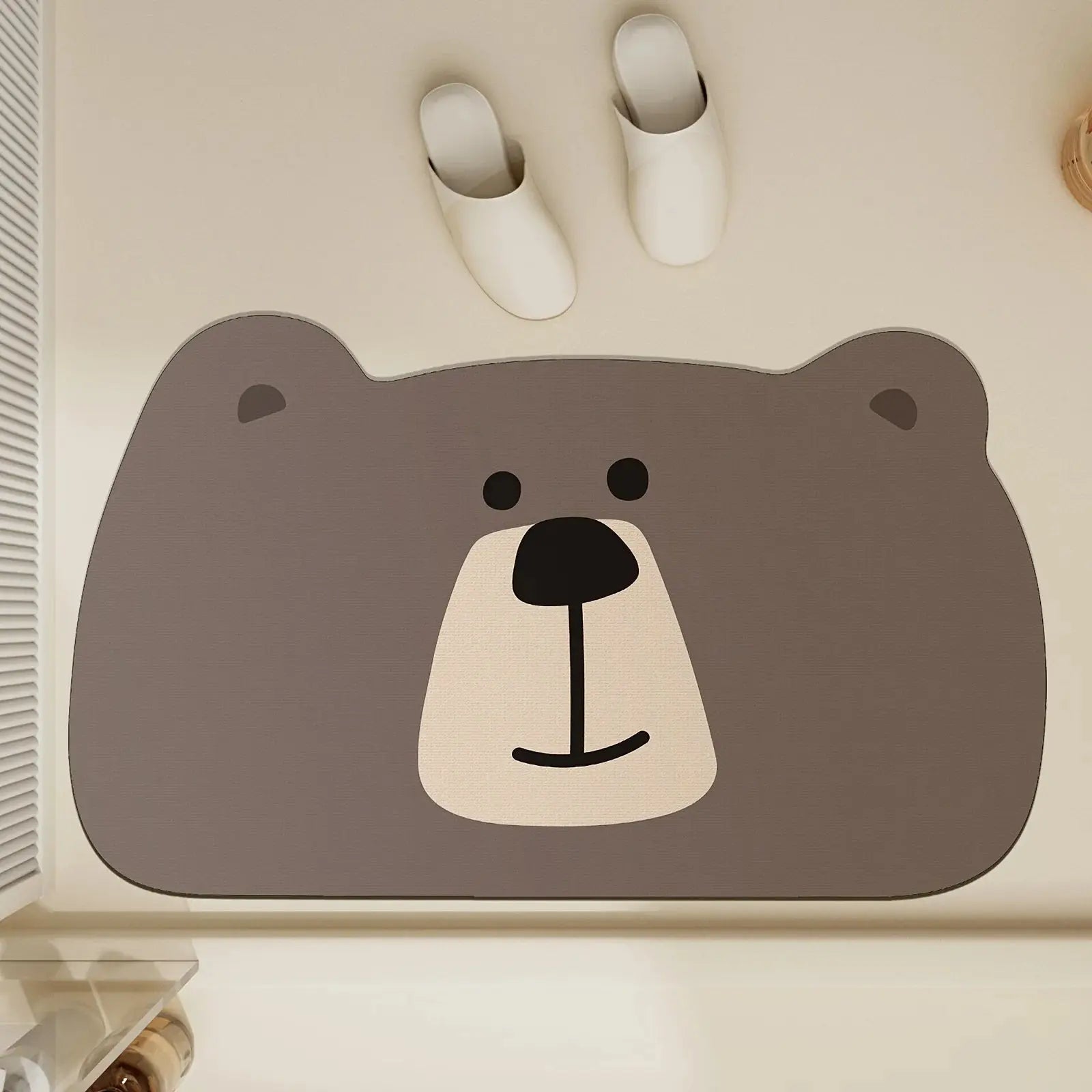 Silicone Bath Mat: Non - Slip, Soft & Comfortable - Adorable Cartoon Lion and Bear Designs for Bathroom and Home Decor - Beauty