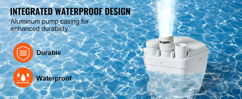SucceBuy Utility Sink Pump 1/3 HP 120V 1750 GPH Flow 18 ft Head Under-Sink Sump Pump System Heavy-Duty Utility/Laundry Sink Pump