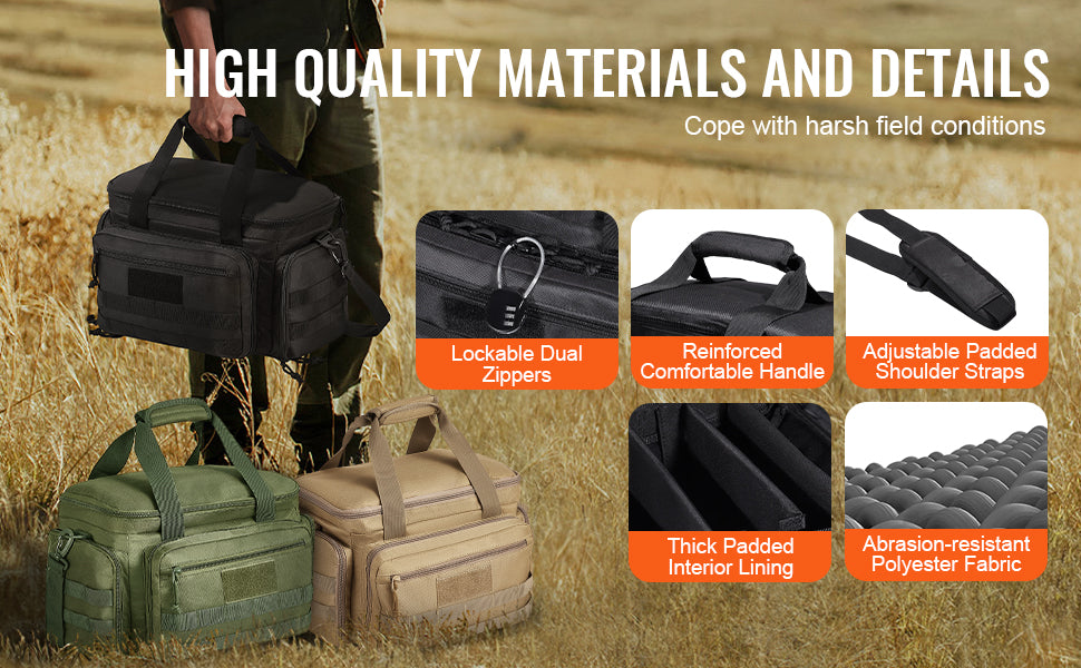 SucceBuy Tactical Range Backpack 2/6 Pistols Gun Backpack with Independent Pistol Bags and Magazines Pistol Backpack for Outdoor