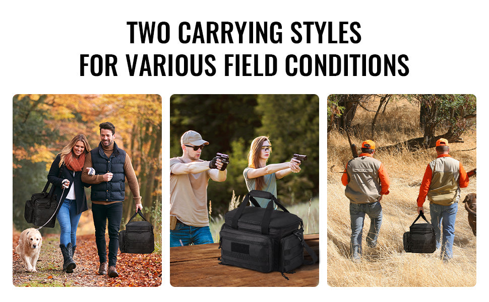 SucceBuy Tactical Range Backpack 2/6 Pistols Gun Backpack with Independent Pistol Bags and Magazines Pistol Backpack for Outdoor