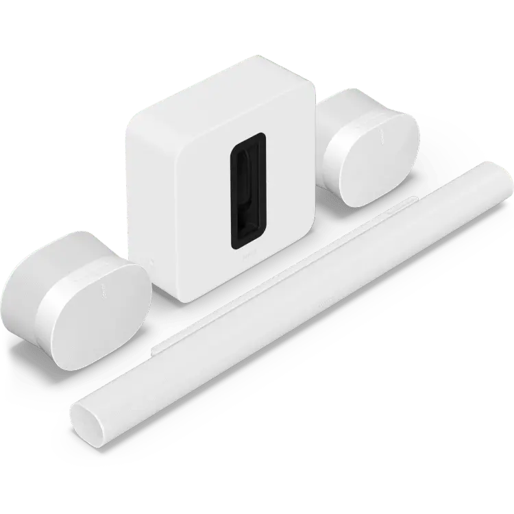 Sonos ARC Ultra Wireless Home Theater + SUB Gen 4 + 2x Era 300 + 2x Floor Stands - Beauty