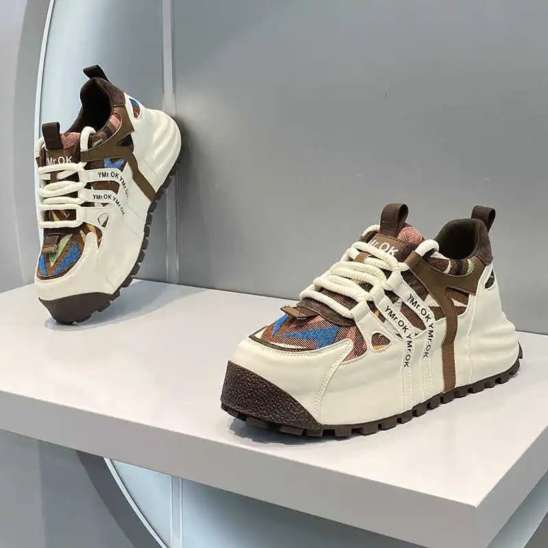 Spring and Autumn 2025 New Versatile Casual Retro Skateboarding Shoes Korean Edition Male and Female Couple Style Sports Shoes - Beauty