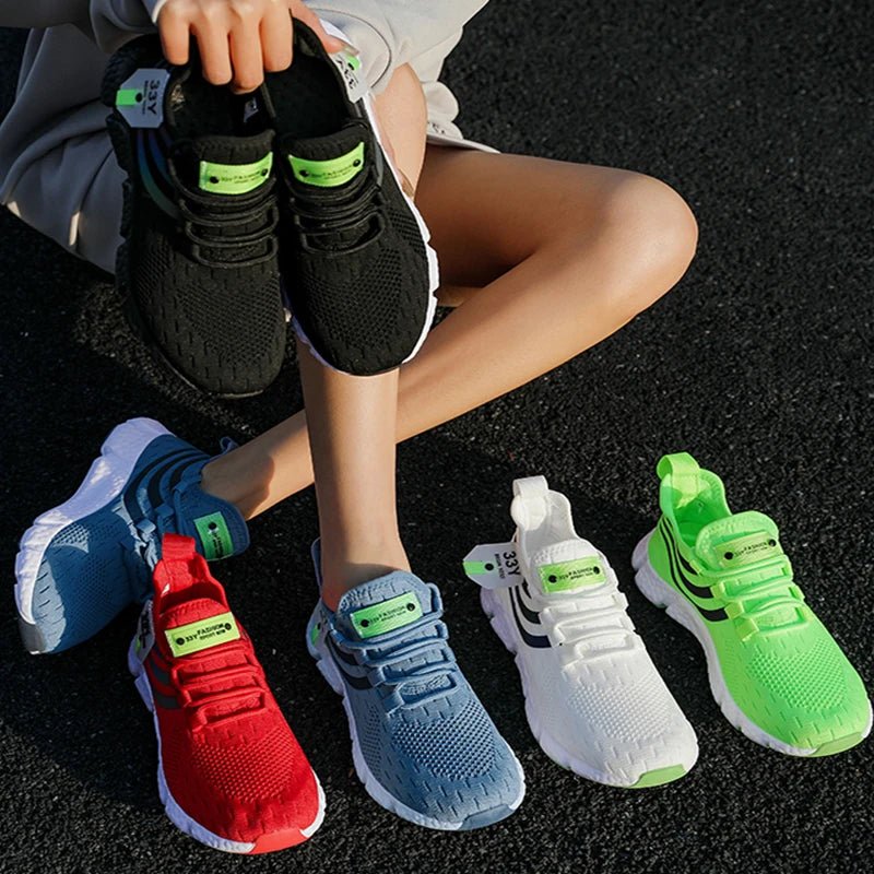 Spring New Wear Resistant Running Shoes Fashionable Trendy Elevated Flat Shoes Comfortable Soft Sports Shoes with Hollow Design - Beauty