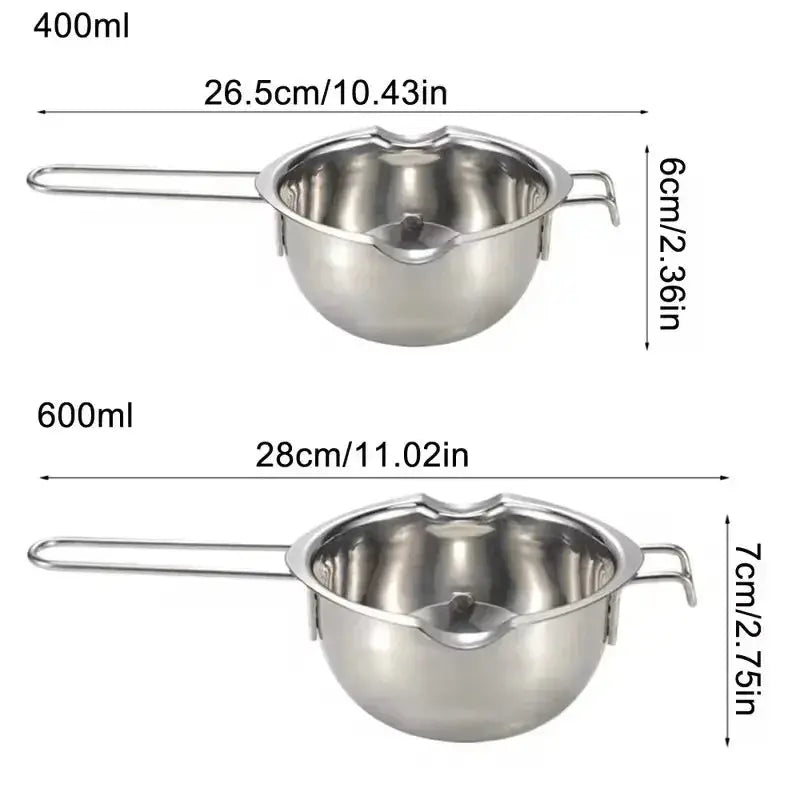 Stainless Steel Candle Wax Melting Boiler Pot with Heat Resistant Handle for Melting Chocolate Candy and Candle Making Supplies - Beauty