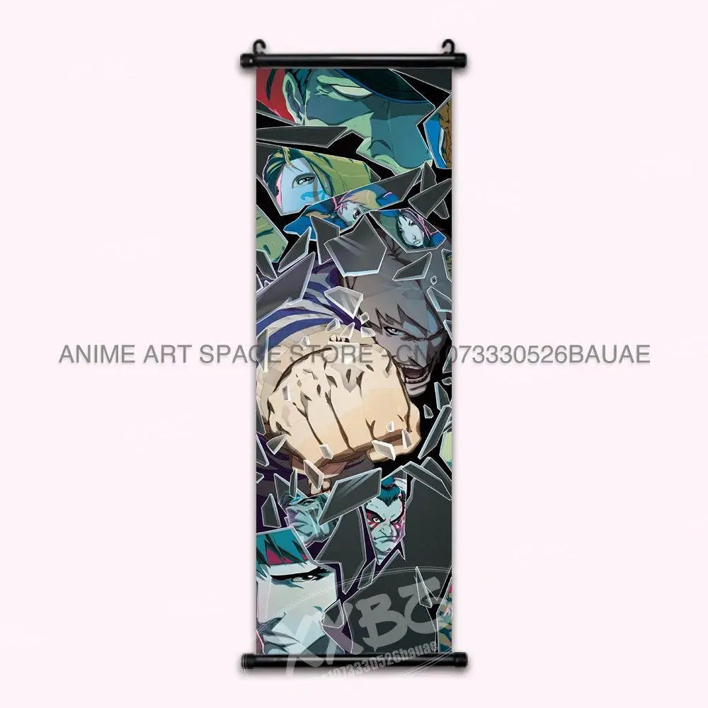 Street Fighter Hanging Painting Fighting Game Wall Artwork Gouken Scrolls Picture Sakura Kasugano Print Canvas Poster Home Decor - Beauty