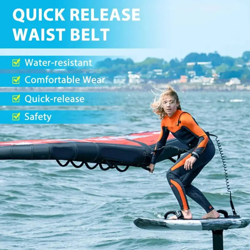 SUP Board Hydrofoil Rope Release Waist Leash Surfboard Leash Adjustable Quick Release Waist Rope For Surfboard Accessory - Beauty