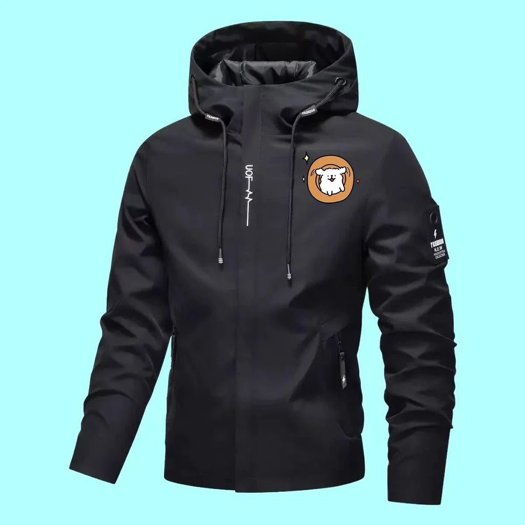 The Classic Men's Jacket Has New Slim - fit Style, Casual Vibe, Sports Prints, Good for Outings and Home Relaxing. - Beauty