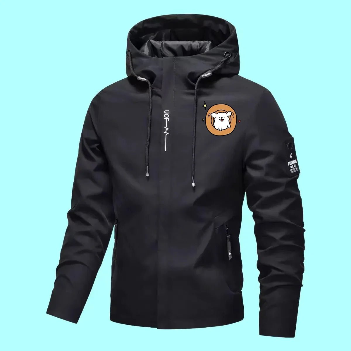 The Classic Men's Jacket Has New Slim - fit Style, Casual Vibe, Sports Prints, Good for Outings and Home Relaxing. - Beauty
