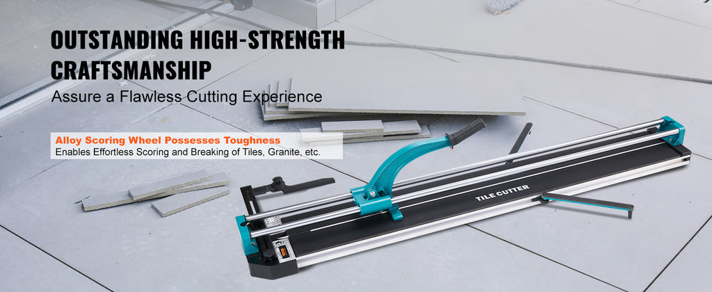 SucceBuy Manual Tile Cutter Porcelain Ceramic Tile Cutter with Tungsten Carbide Cutting Wheel Infrared Positioning Anti-Skid