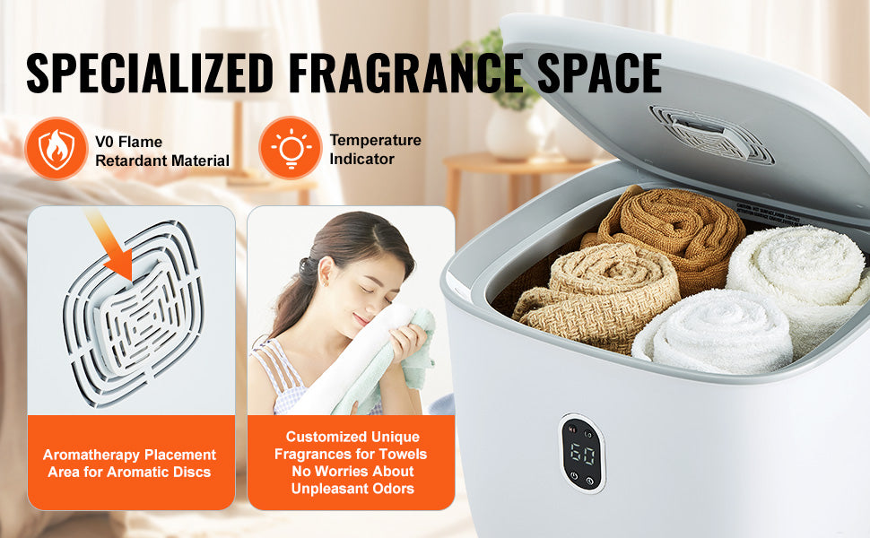 SucceBuy Towel Warmer 20L/25L/35L Towel Warmer Bucket with Auto Shut Off Child Lock LED Screen for Bathroom Spa Bathrobe Blanket
