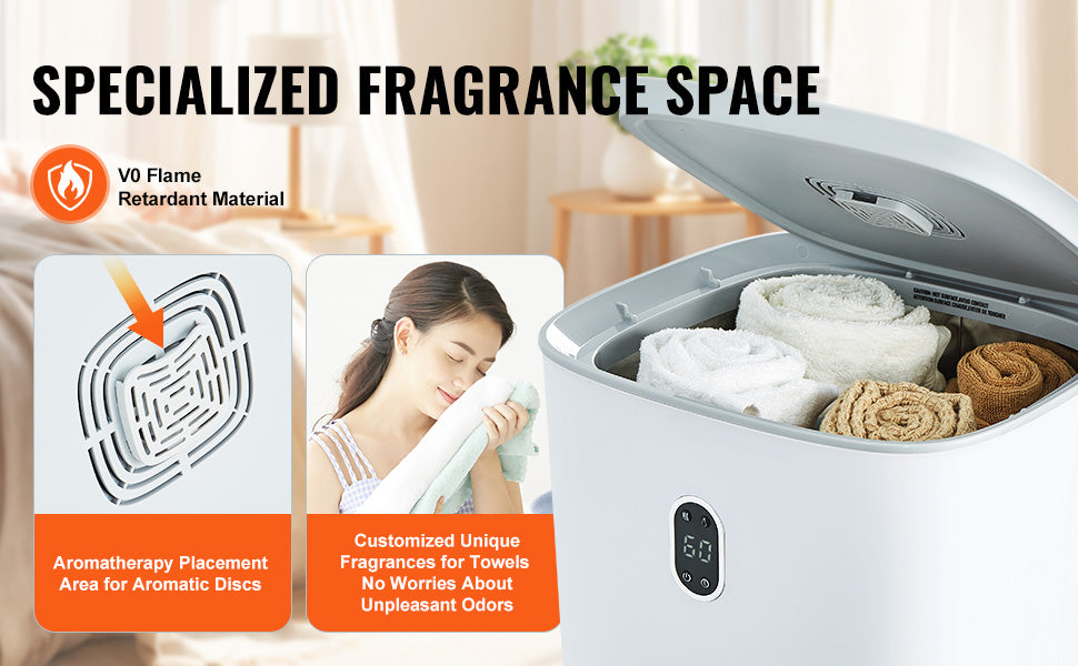 SucceBuy Towel Warmer 20L/25L/35L Towel Warmer Bucket with Auto Shut Off Child Lock LED Screen for Bathroom Spa Bathrobe Blanket
