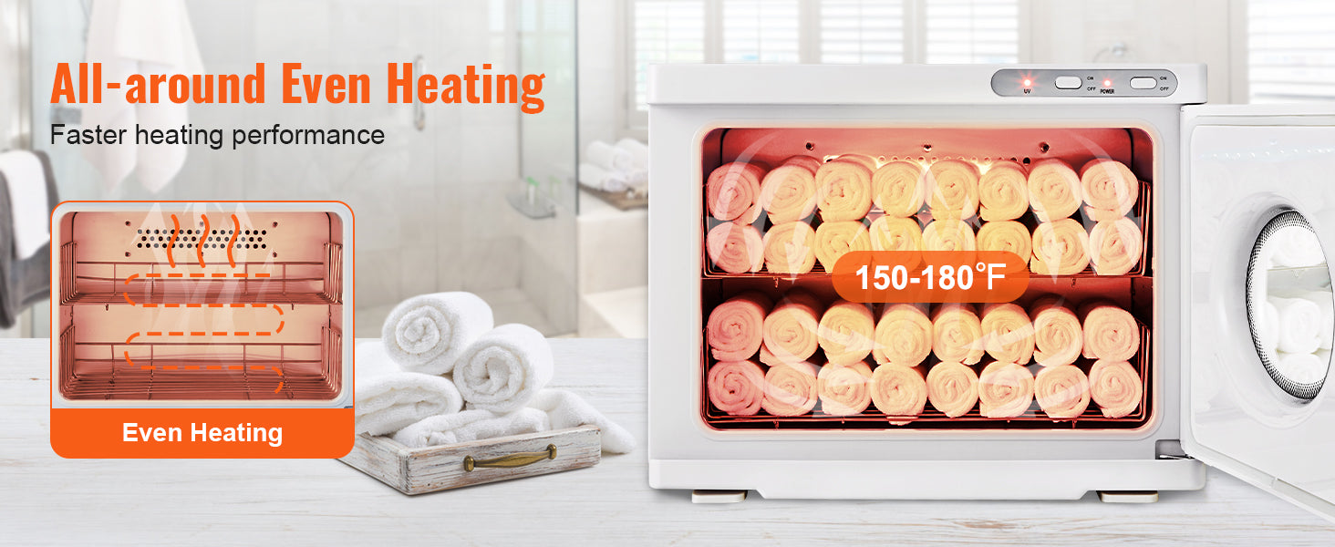 SucceBuy Hot Towel Warmer 8/23L Large Capacity with See Through Window 2-in-1 Quick All-round Heating for Facials SPA Massage Salon
