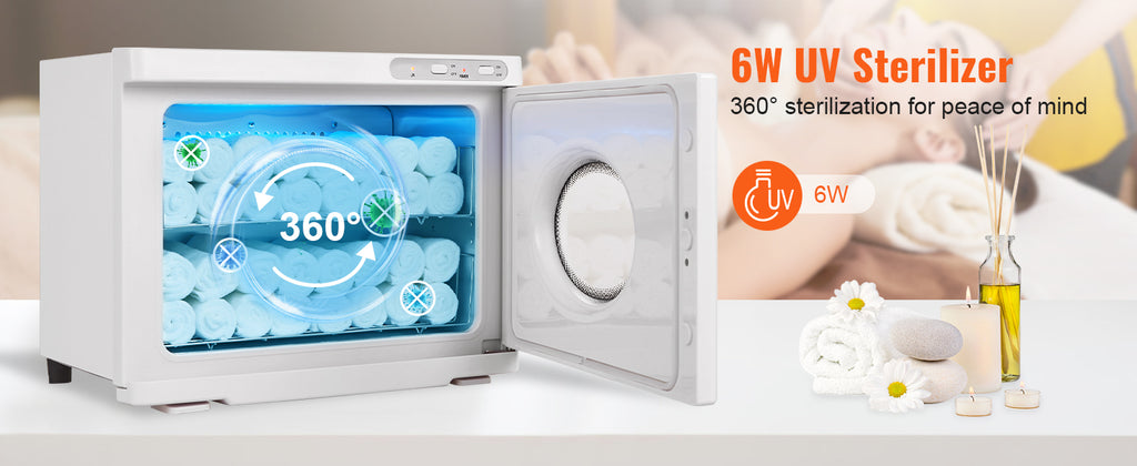 SucceBuy Hot Towel Warmer 8/23L Large Capacity with See Through Window 2-in-1 Quick All-round Heating for Facials SPA Massage Salon