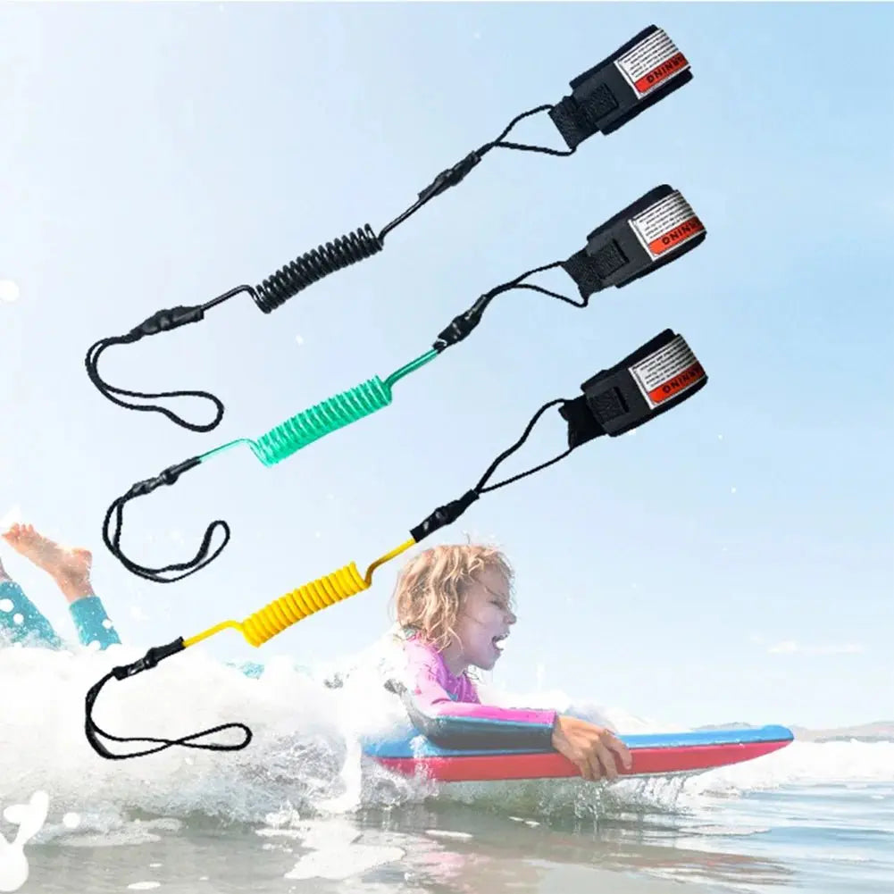 TPU Surfboard Leash Adjustable Coiled SUP Spring Wrist Strap Stand - Up Paddle Leg Rope Shortboard Longboard Surfing Accessories - Beauty