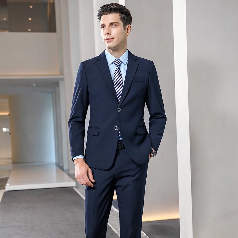 TTT - 10503 - T - Wholesale Two Business Suit Wedding Men Suits Bank Office Workwear Men's Clothing Formal Male Blazers High - quality - Beauty