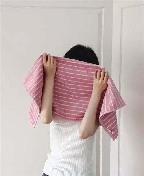Ultra Soft Absorbent Retro Stripe Bath Towel - 100% Organic Cotton - Beauty