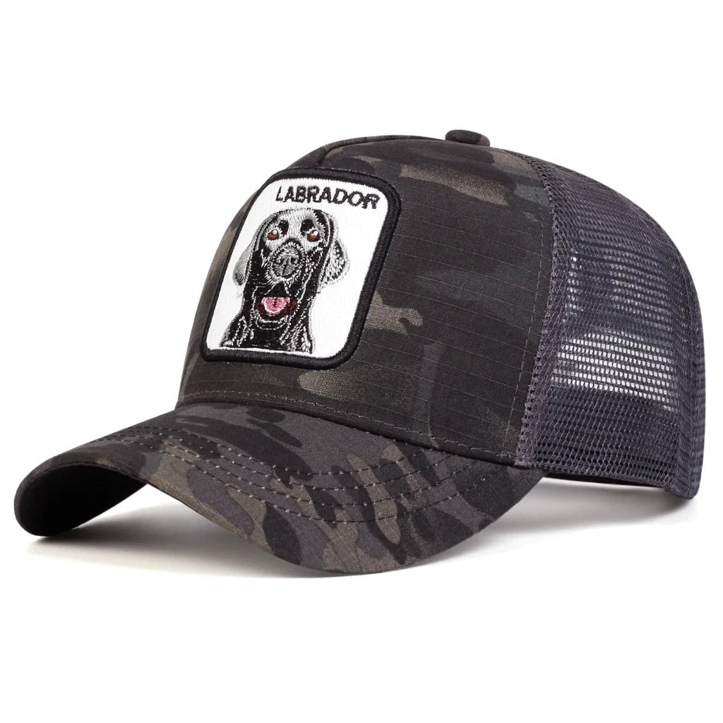 Unisex LABRADOR Dog Embroidery Baseball Net Caps Spring and Summer Outdoor Adjustable Casual Hats Sunscreen Hat Sports Cap - Beauty