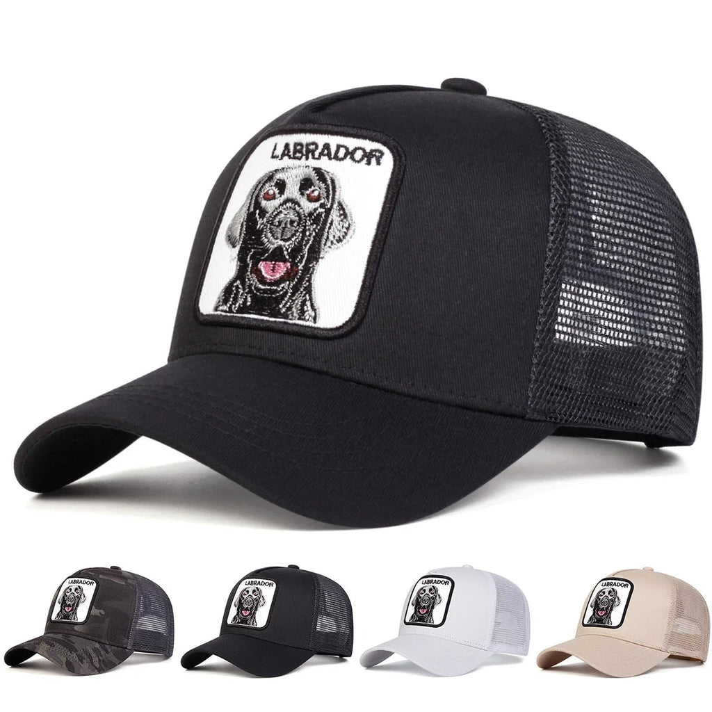 Unisex LABRADOR Dog Embroidery Baseball Net Caps Spring and Summer Outdoor Adjustable Casual Hats Sunscreen Hat Sports Cap - Beauty