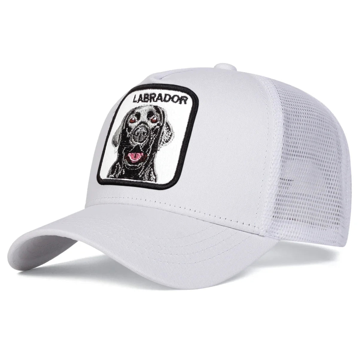 Unisex LABRADOR Dog Embroidery Baseball Net Caps Spring and Summer Outdoor Adjustable Casual Hats Sunscreen Hat Sports Cap - Beauty