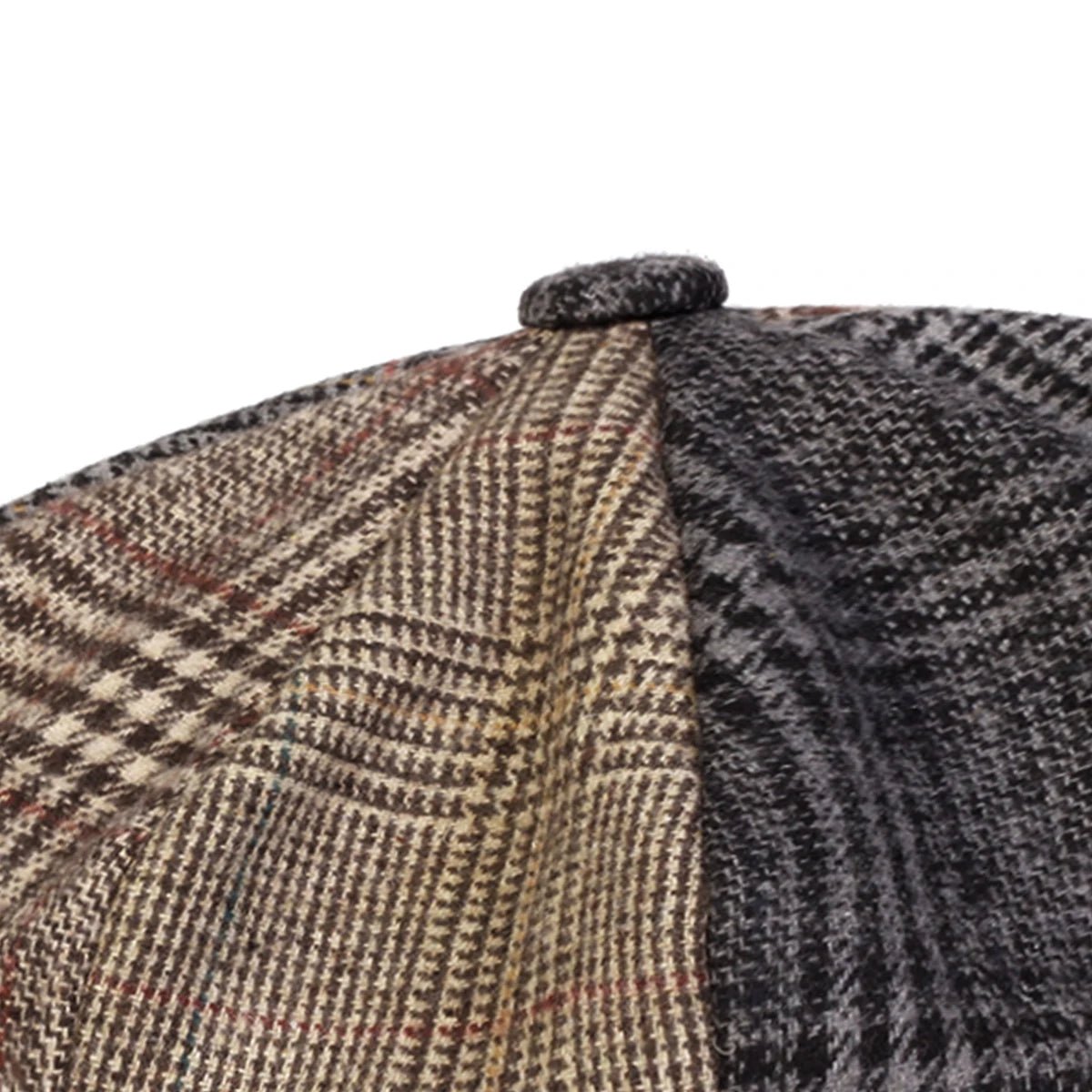 Unisex Retro Grid Stitching Newsboy Caps Men British Painters Hats Spring and Autumn Berets Hip Hop Berets - Beauty