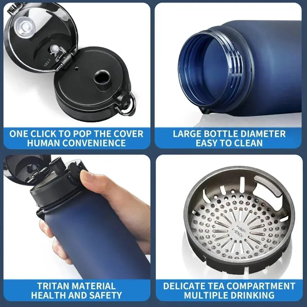 Water Bottle Sport Frosted Tour Outdoor Leak Proof Seal Child School Water Bottles for Children Kids Girl Drinkware BPA Free - Beauty