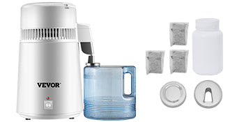 SucceBuy 4L Water Distiller Purifier Filter Dispenser Heating Drinking Bottle Softener 304 Stainless Home Appliance for Office