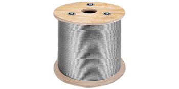 SucceBuy 152M/500Ft Wire Rope 316 Stainless Steel Strong Tension Soft Fishing Lifting Cable 7*7 Clothesline 1.5MM-3.2MM Diameter