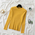 Women Pullovers Sweaters Knit Soft Jumper tops New Autumn Winter Tops O - Neck Ribbed Long Sleeve Korean Slim - fit Female Sweater - Beauty