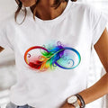 Women's Faion T - irts Cartoon Print Casual Comfortable Cotton Top for Spring Summer Autumn - Beauty