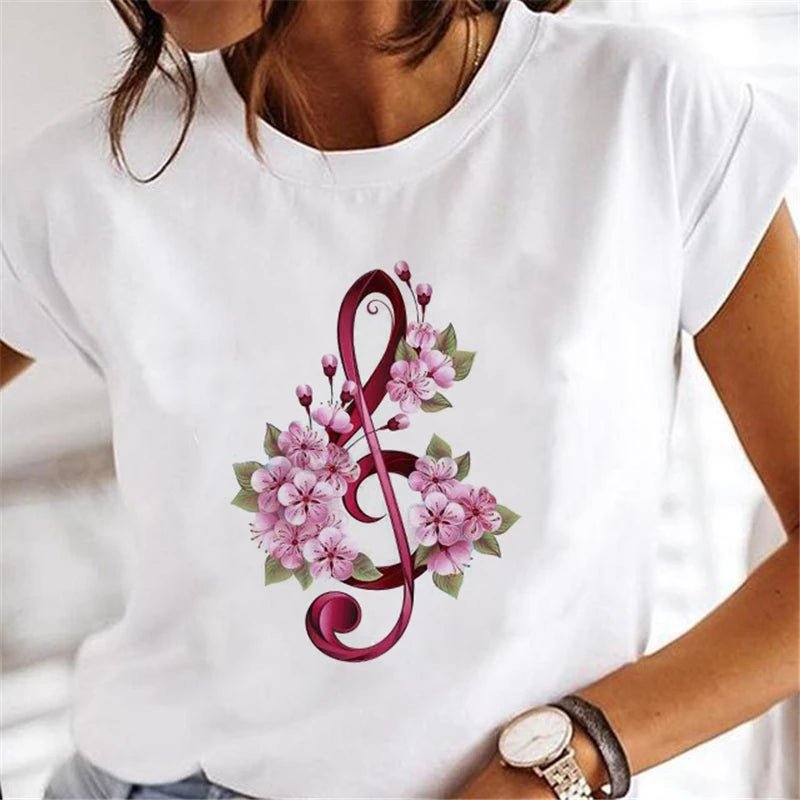 Women's Faion T - irts Cartoon Print Casual Comfortable Cotton Top for Spring Summer Autumn - Beauty