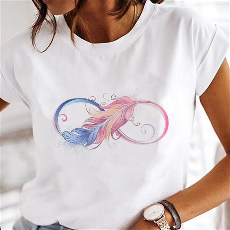 Women's Faion T - irts Cartoon Print Casual Comfortable Cotton Top for Spring Summer Autumn - Beauty