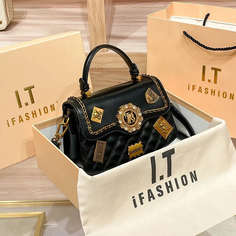 Women's handbag designer brand handbag women's 2024 new spring/summer high - end texture single shoulder crossbody - Beauty