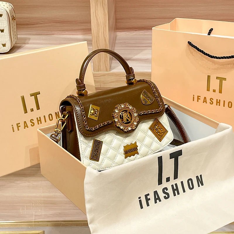 Women's handbag designer brand handbag women's 2024 new spring/summer high - end texture single shoulder crossbody - Beauty