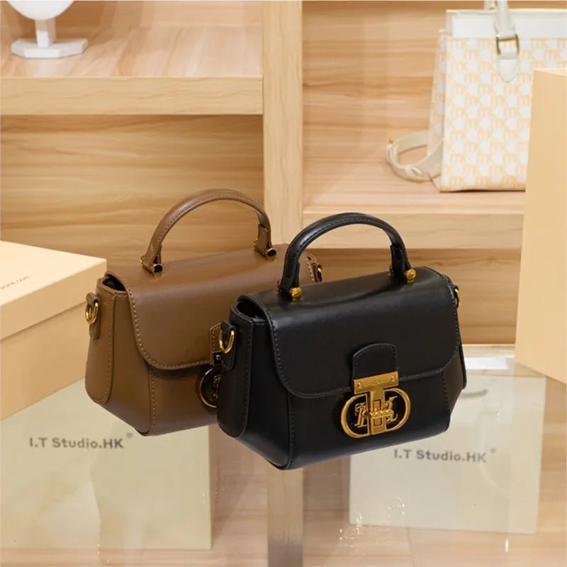Women's handbag, genuine leather handbag, women's 2024 new spring/summer haute couture designer single shoulder crossbody small - Beauty